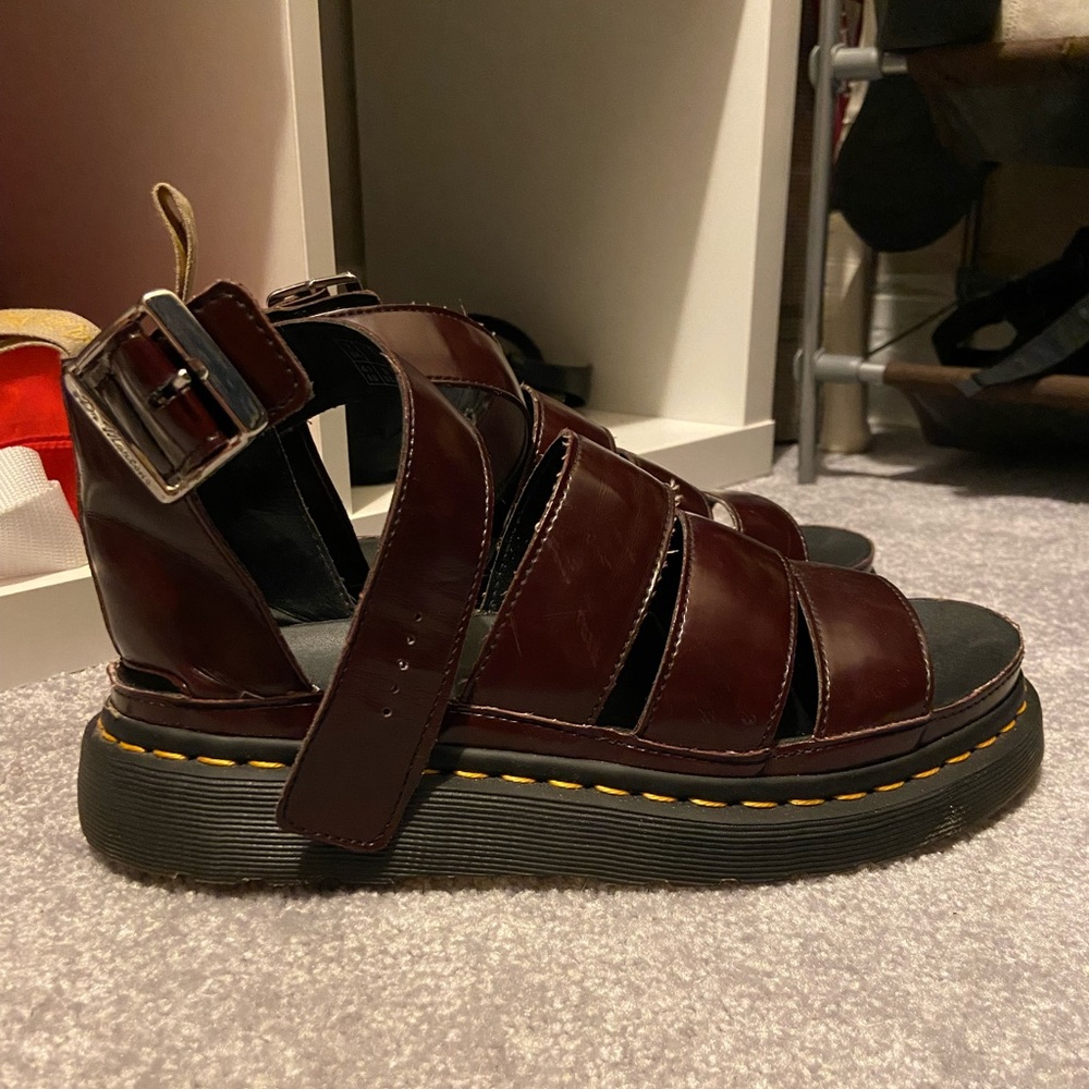 Dr. Martens Clarissa Burgundy Sandals